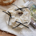 Cute pink polka dot square scarf hair tie head flower 2026 new arrival female classy back of head square large intestine hair tie