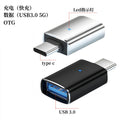 Type-c male to usb 3.0 female otg adapter - pc, phone, usb drive, car charger, illuminated converter