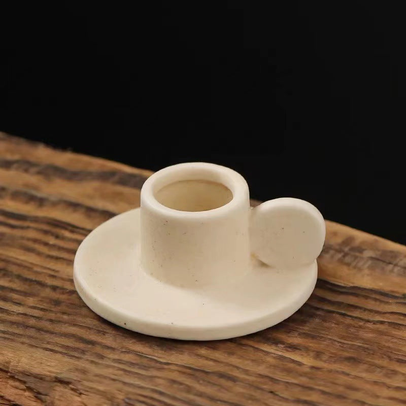 Nordic ins ceramic candle holder candle light dinner props romantic candle holder home dining table table decoration ornament