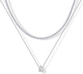 Amazon cross-border new fashion accessible luxury twisted necklace multi-layered versatile brass clavicle chain stylish