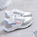 Women's new spring/autumn leather sneakers, korean style versatile white shoes for female students, flat casual shoes with soft soles, running shoes