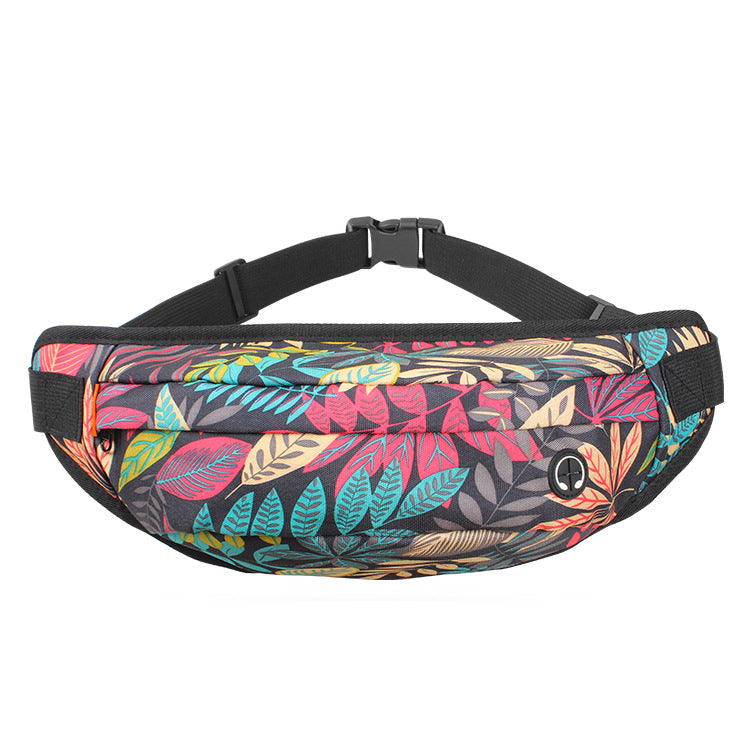 Customized fanny pack light printing LOGO outdoor sports multi-function waterproof mobile phone chest bag men's shoulder messenger bag custom