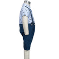 export original british short-sleeved short-climbing summerboy flat-climbing cotton fake two-piece shirt suspenders one piece dropshipping