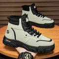 Men's snow boots: winter trendy martin boots, fleece-lined, extra thick, warm, fashionable, retro, anti-slip, wear-resistant, work boots for men