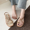 2026 new women's thong sandals - summer outdoor wear, trendy instagram-style flat roman sandals, one-strap flip-flops