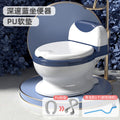 Blue and white new pu soft cushion model comes with a brush