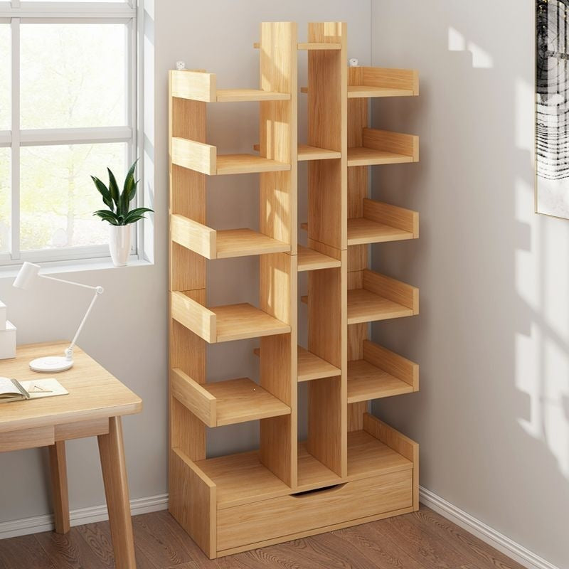 Simple bookshelf storage rack floor-standing for home wall-mounted small bookcase living room storage rack storage rack office cabinet