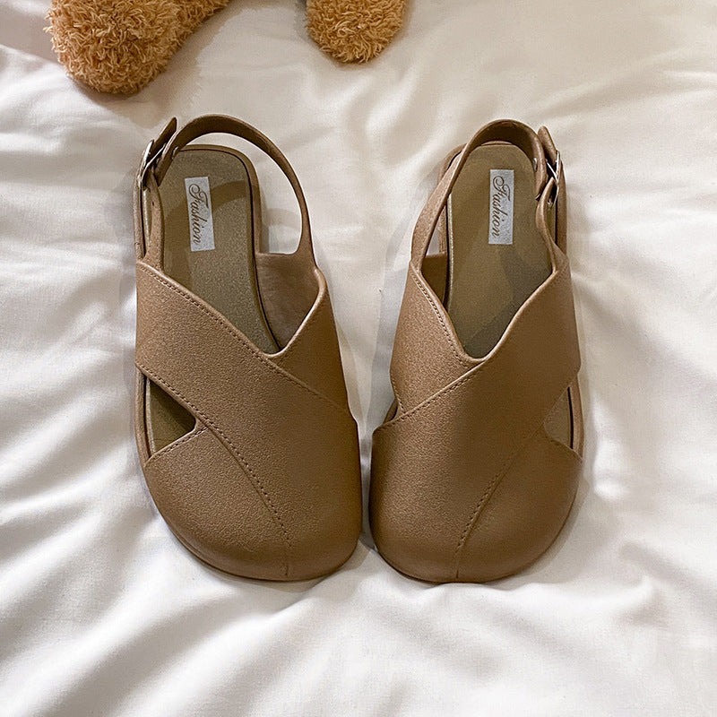 Casual baotou sandals women's new arrivalsummerk-stylefrenchretro forest fairy style casualflats roman shoes