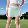 New high-stretch, quick-dry women's yoga skort - tennis outfit with ruched faux two-piece design for sports, fitness, running, and badminton