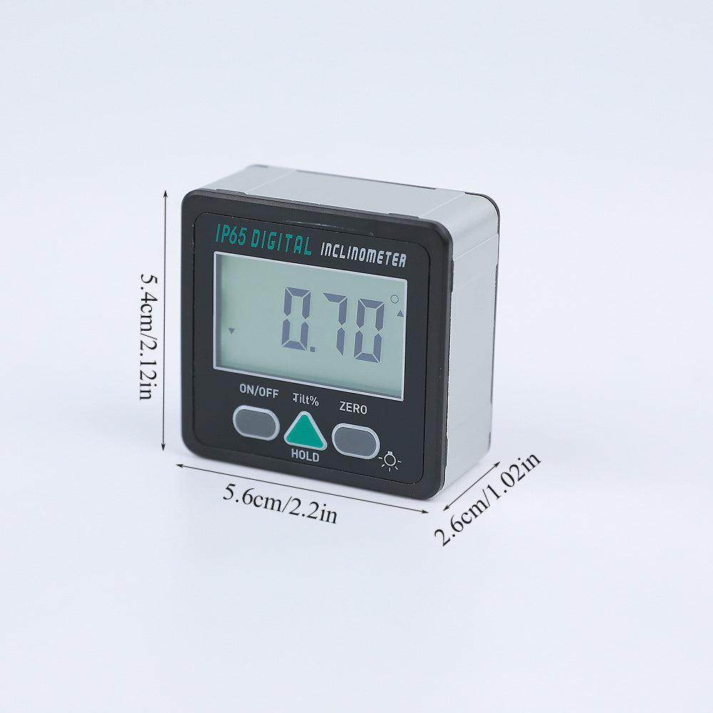 New IP65 digital display inclinometer, inclinometer, angle measuring instrument, strong dipping angle box, new product wholesale