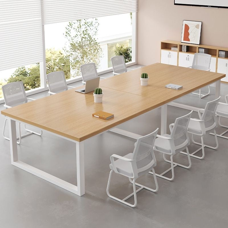 Conference table, rectangular desk, office desk and chair set, minimalist modern rectangular table, workstation, office negotiation table