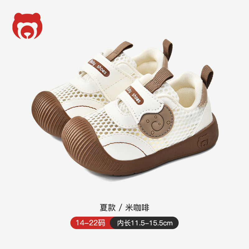 Baby sandals for boys, summer first walker shoes, 0-1-2 years old infant anti-slip soft sole mesh shoes for babies and toddlers, baby girl shoes