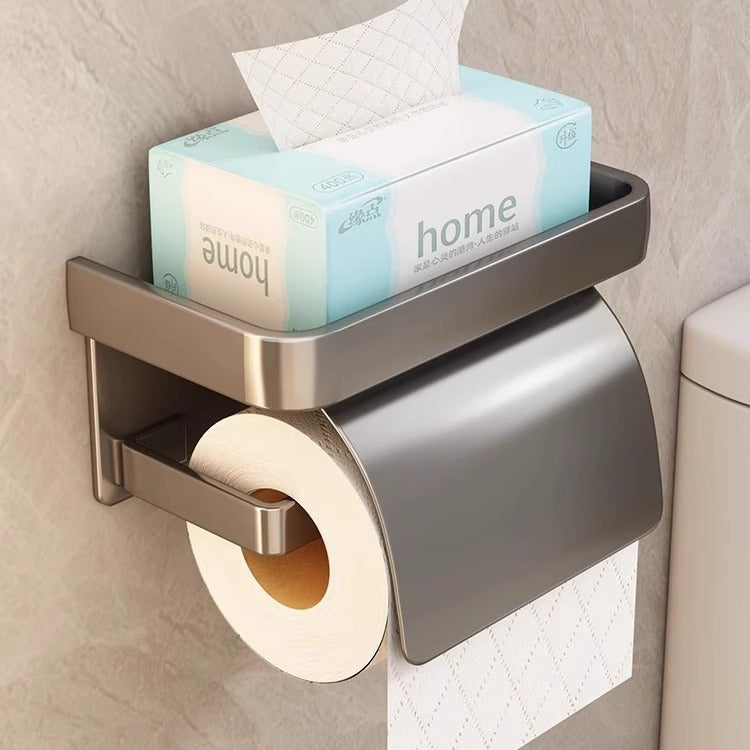 Bathroom tissue box punch-free toilet paper box toilet paper placement box bathroom storage roll paper tube storage rack