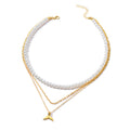 Wholesale autumn/winter sweater necklaces: european and american cross-border jewelry, women's light luxury layered necklaces, versatile high-end pearl necklaces
