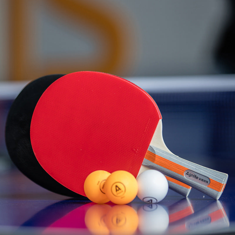 Deli F2310 Angnet Competition Beginner Student Double Sided Anti-Glue Table Tennis Racket Two 3 Balls Wholesale