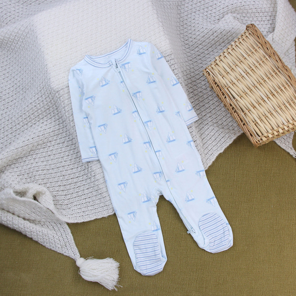 Baby romper footed long sleeve bodysuit - newborn sleepwear (class a)