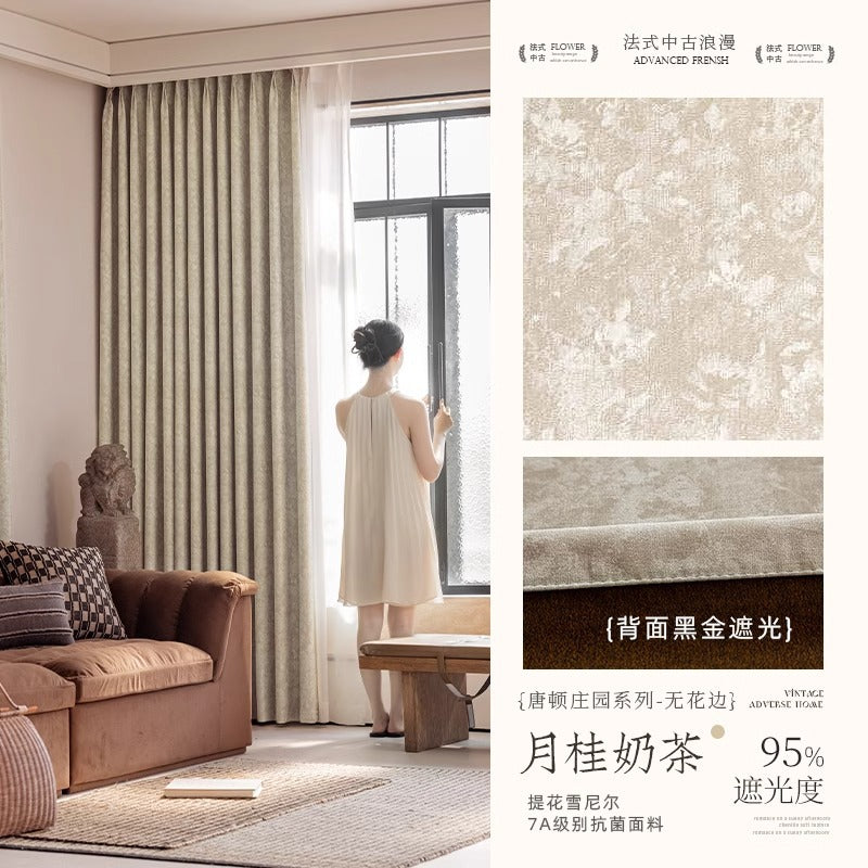 Downton abbey french chenille curtains blackout bedroom classy curtains fabric living room shaoxing keqiao finished fabric
