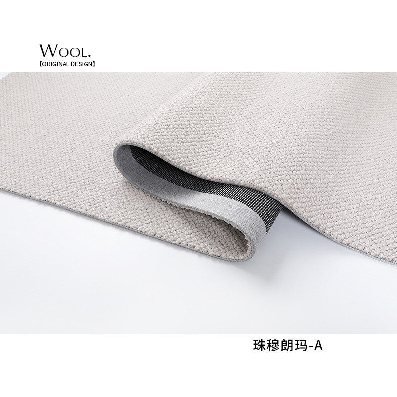 Pineapple circle wool carpet living room  new bedroom bedside pure color wabi-sabi minimalist large area full cover classy