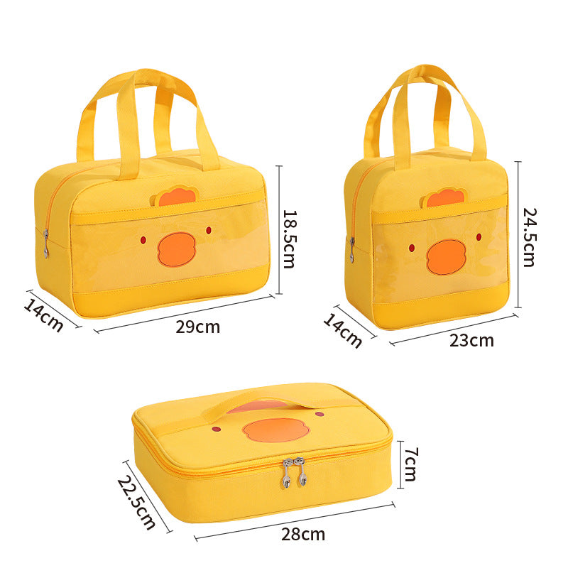 Beilian Cartoon Hand Carry Bento Bag Packing with Rice Student Lunch Box Bag Oxford Cloth Insulation Portable Lunch Bag Wholesale
