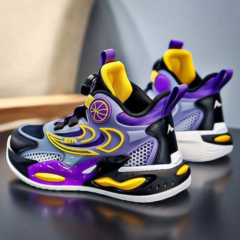 Kids' basketball shoes - boys' sneakers -  summer breathable mesh - boys' athletic mesh shoes - anti-slip running shoes