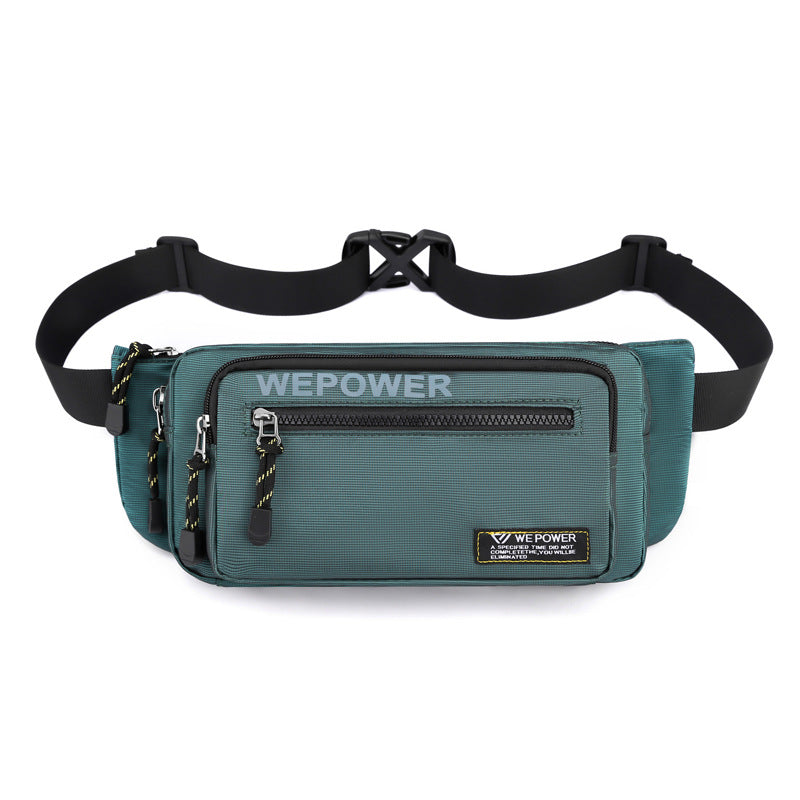 Cross-border new sports fanny pack, fashionable men's breast bag, messenger bag, outdoor running mobile phone bag, fitness equipment bag.