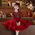 Girls' chanel-inspired princess dress - new winter  collection - birthday outfit - kids' fleece-lined dress - girls' tulle cake dress