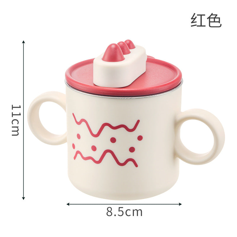 Kids' sippy cup with spout, graduated baby milk cup, drinking cup, home use baby straw cup, maternity and baby supplies