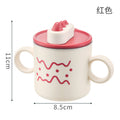 Kids' sippy cup with spout, graduated baby milk cup, drinking cup, home use baby straw cup, maternity and baby supplies