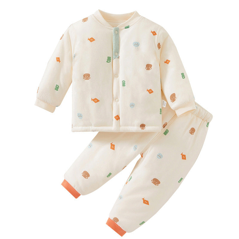 Babibele baby clothes winter thickened quilted set, class a children's autumn outfit, infant clothing, newborn clothes