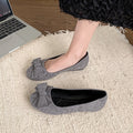 export women's lightweight soft sole loafers - spring/autumn new collection, bow accent, comfortable, non-slip ladies' flats