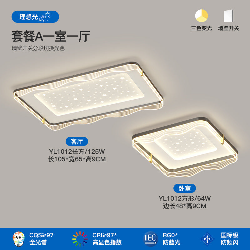 Full Spectrum Ceiling Light Living Room Light Modern Nordic Gypsy Bedroom Study Whole House Package Combination Zhongshan Lighting