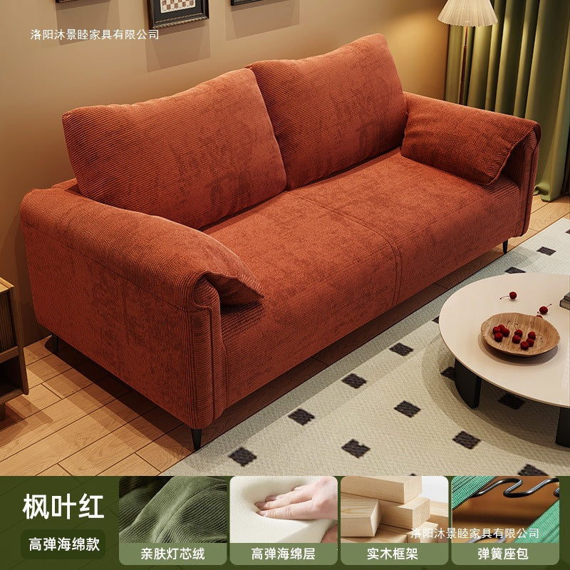 Sofa living room small apartment b&b rental room double three-seater ear lazy straight row fabric sofa new arrival