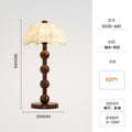 American retro style floor lamp walnut color fabric sofa lamp medieval log style solid wood atmosphere vertical lamp