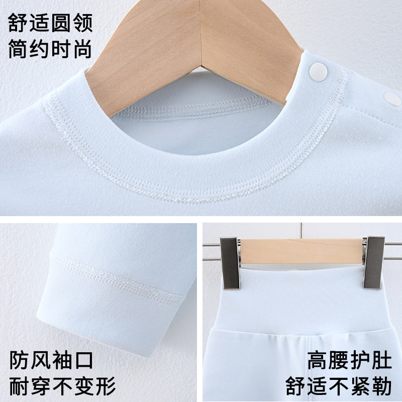 Baby clothes autumn clothes separatessuitfall and winter comfortable velvet cotton boys girls intimates bottom pajamas