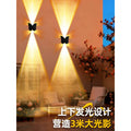 Outdoor solar wall light butterfly wash wall lamp minimalist modern stairway aisle wall sconce courtyard balcony light