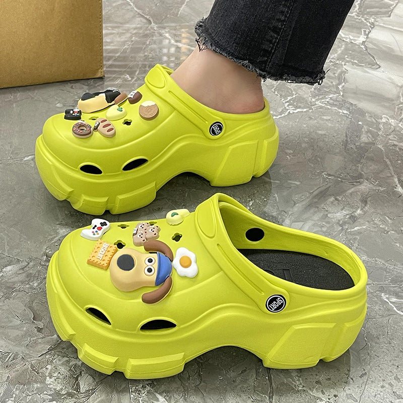 Thick sole crocs women's new arrival heightenednon-slipfashionpopular popular beach sandals outwear summer wholesale