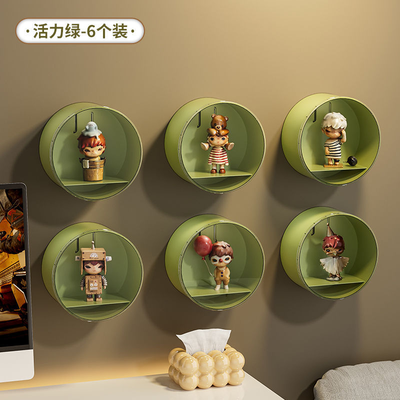 Blind box storage display stand Wall-mounted POP MART display box display Wall-mounted shelf Transparent figure cabinet