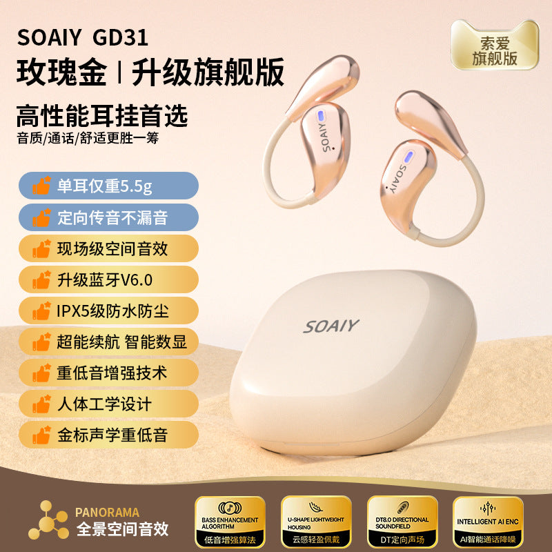 Sony Ericsson GD31 ear-hanging wireless Bluetooth headset air bone conduction open not in the ear 2025 new model