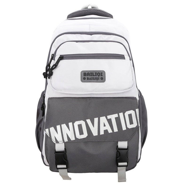 Backpack air cushion shoulder strap support pad schoolbag junior high school student schoolbag casual travel multifunctional compartment schoolbag