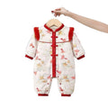 Baby clothes winter outfit unisex baby romper winter newborn short sleeve hanfu full month hundred days first birthday dress