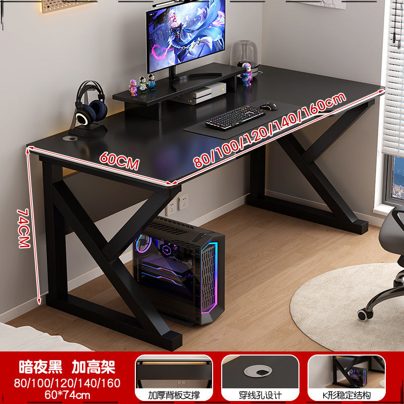 Computer desk Desktop simple e-sports table and chairs Home desk Student writing desk Audio table Workbench Desk