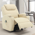 Single genuine leather massage heating living room multi-functional sitting and lying lazy zero-reliance wall chair sofa waist suitable for the elderly