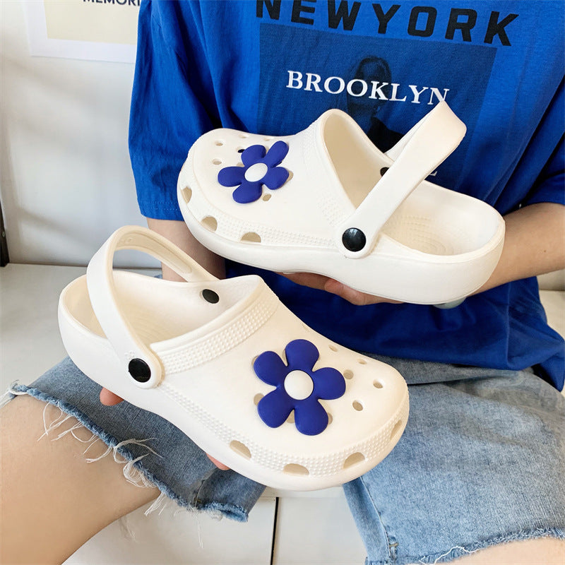 Crocs women's 2024 insoutwear super popular fashioneasiest for match student couple two-wear thick solenon-slip toe slippers