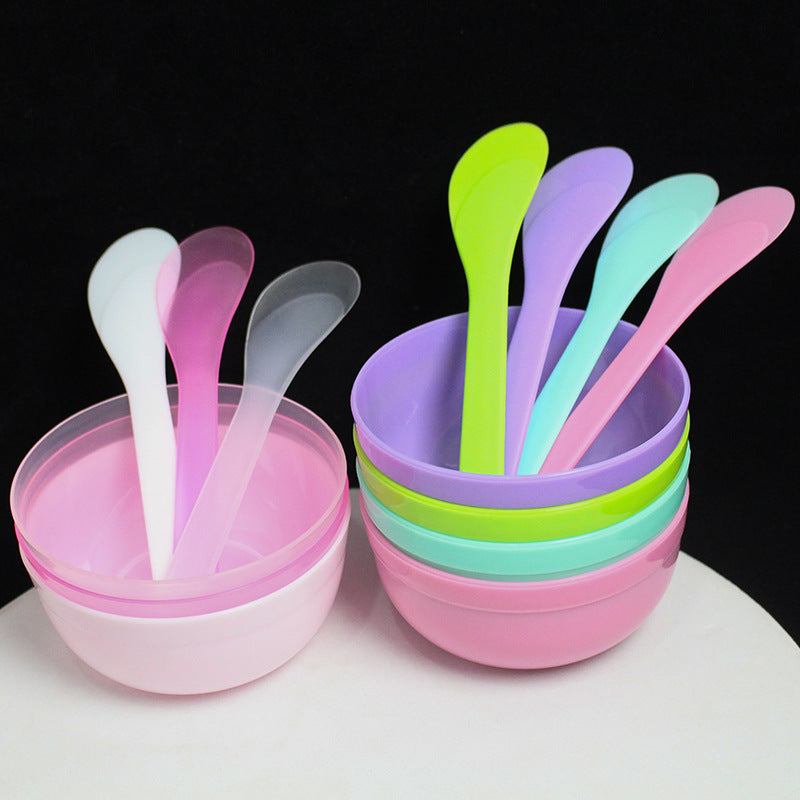 Beauty mask tool set - 2 piece individually packaged spa mask bowl and spatula set - mask spatula & plastic bowl