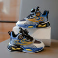 Boys' athletic shoes - new  double mesh basketball shoes - lightweight, breathable, mid-to-large size, rotating buckle closure