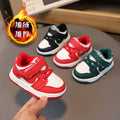autumn/winter korean style double-layer cotton shoes for babies and toddlers - soft sole prewalker shoes, kids' sneakers, and skate shoes for boys and girls