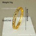 dubai women's gold-plated indian african copper bangle charming wedding ethiopian handmade luxury jewelry
