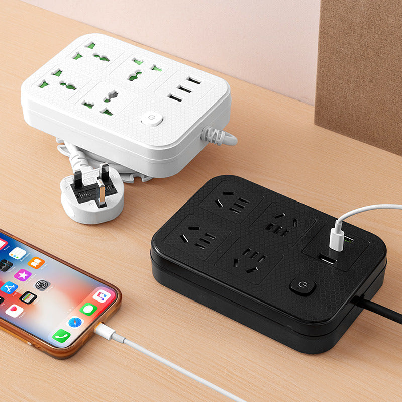 British standard usb plug strip smart wiring board european standard american standard multi-function plug strip british standard pd fast charging base 2-pin plug