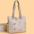 New fashion embroidered tote bag - women's large capacity versatile shoulder bag - trendy lightweight tote - mom bag
