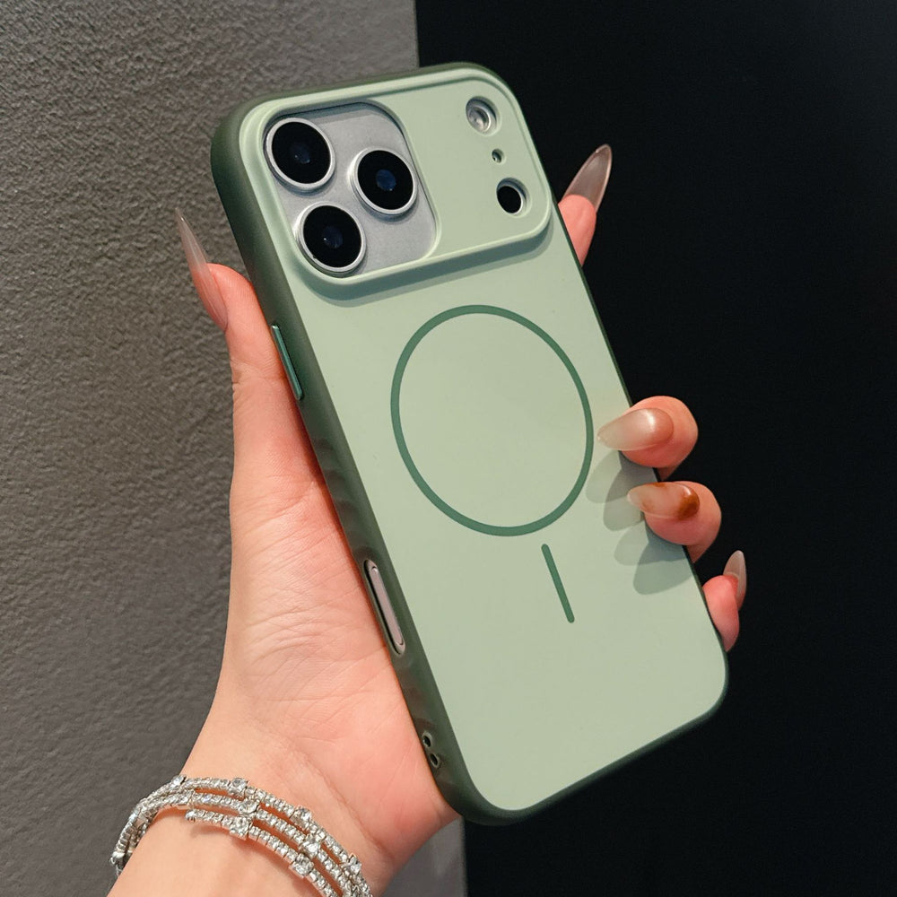 Premium anti-fingerprint, anti-slip, color-blocked, soft-touch 2-in-1 iphone 17 pro max case with 15 magnetic attachment compatibility